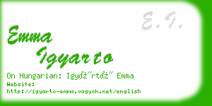 emma igyarto business card